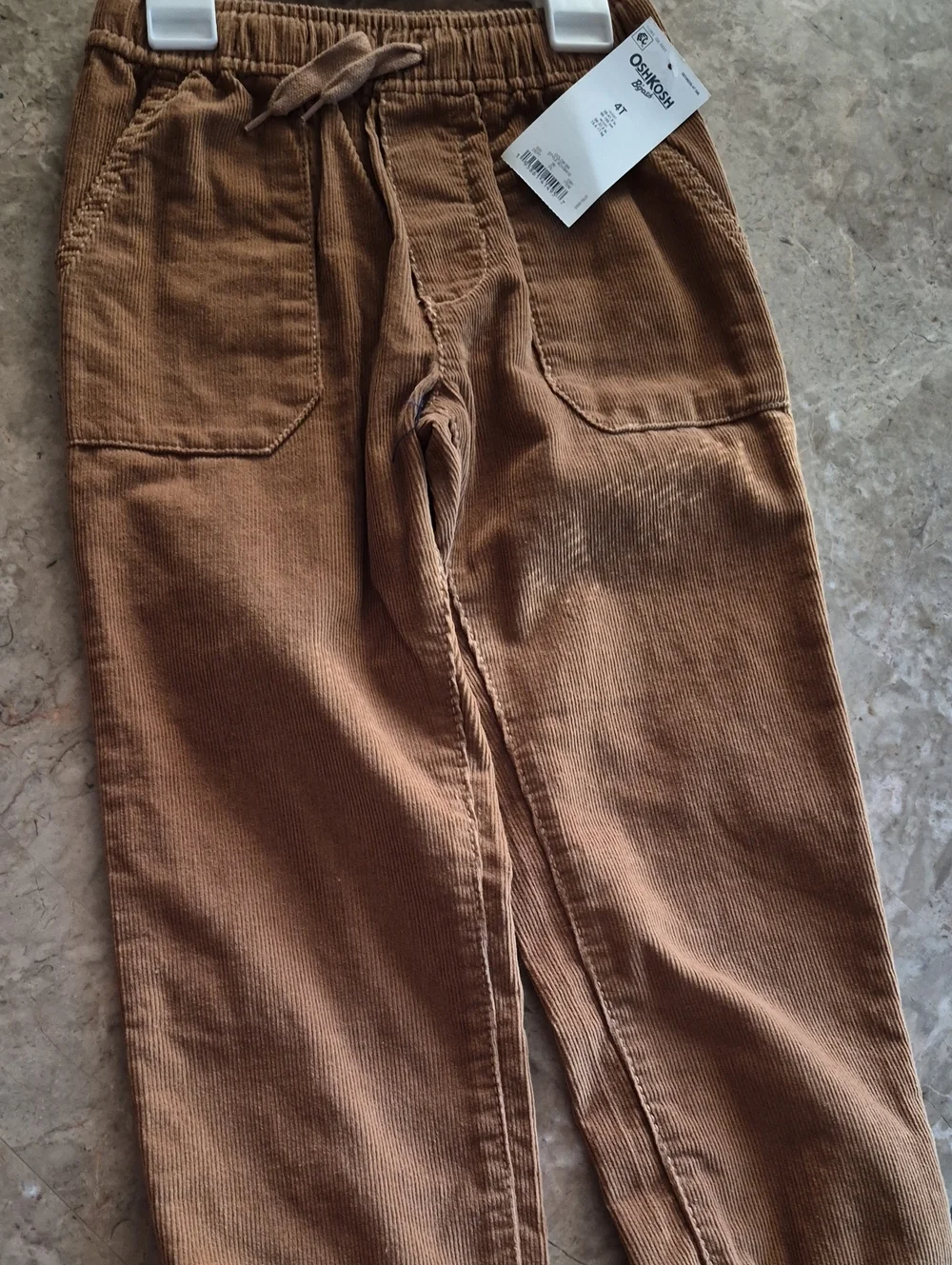 OshKosh B'gosh Boys' Tan Corduroy Drawstring Pants